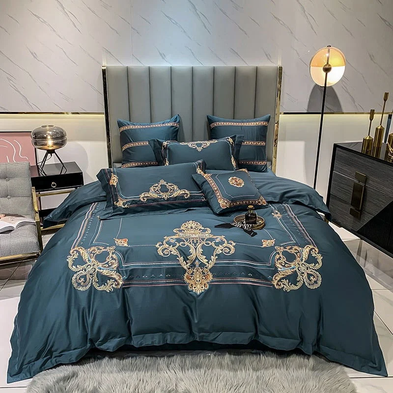 DELPHINE DUVET COVER & SHAMS EYPTIAN COTTON 600TC -  - #tag1#