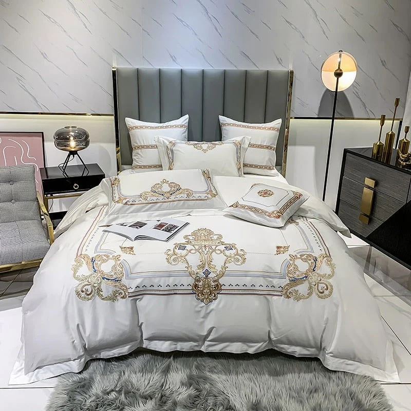 DELPHINE DUVET COVER & SHAMS EYPTIAN COTTON 600TC -  - #tag1#