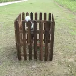 DIY Wooden Decorative Outdoor Gardening Plants Pool Fence Flowerbeds Picket Landscaping Fence Flower Pool Fence 314afc1c 84a3 4e03 8f61 e3484ed5bdc4