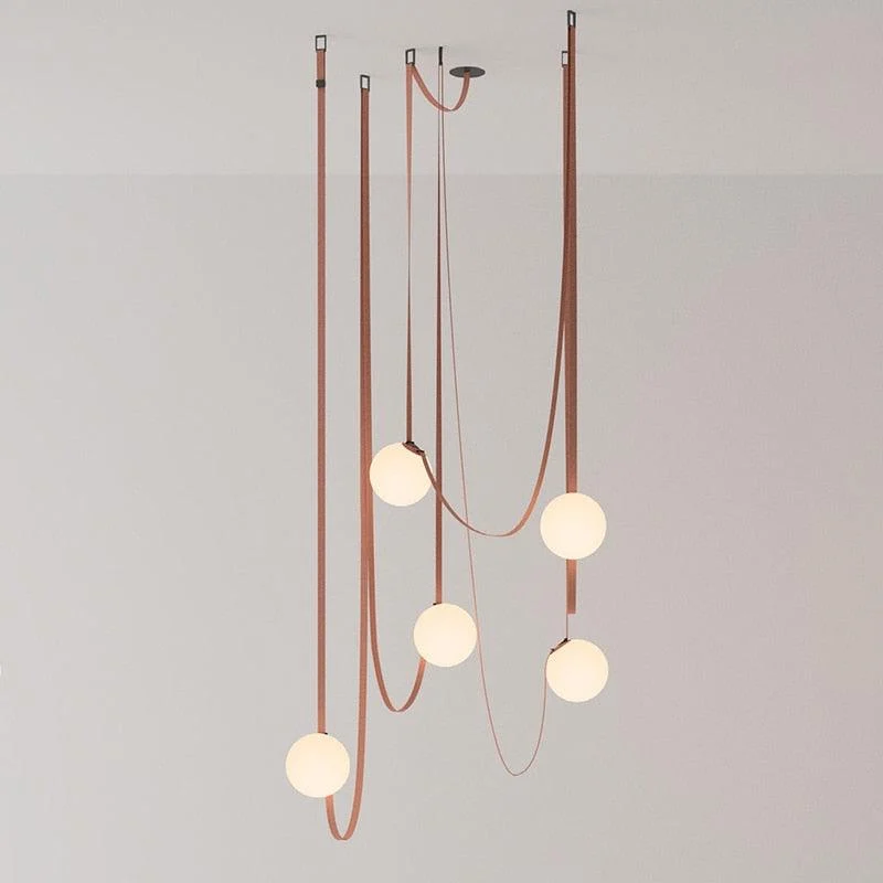 DIY Chandelier Belt Lamp - Creative LED Hanging Light -