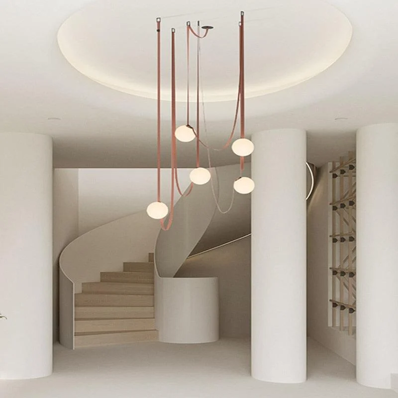 DIY Chandelier Belt Lamp - Creative LED Hanging Light -