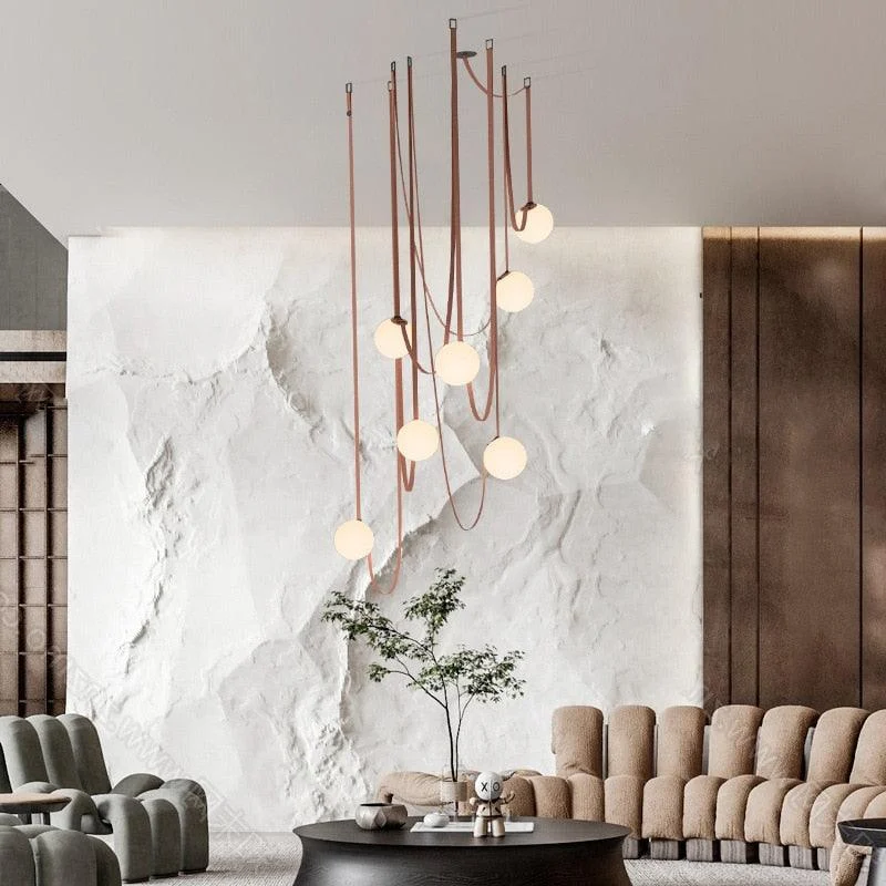 DIY Chandelier Belt Lamp - Creative LED Hanging Light -