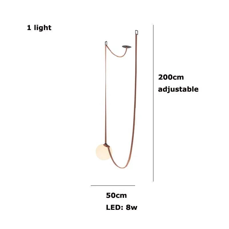 DIY Chandelier Belt Lamp - Creative LED Hanging Light -