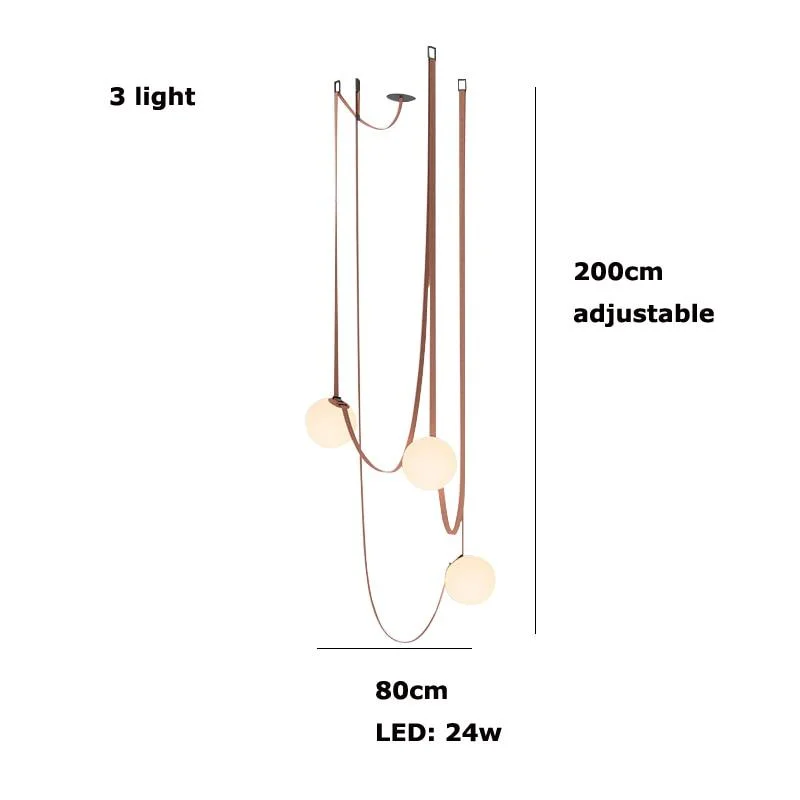 DIY Chandelier Belt Lamp - Creative LED Hanging Light -