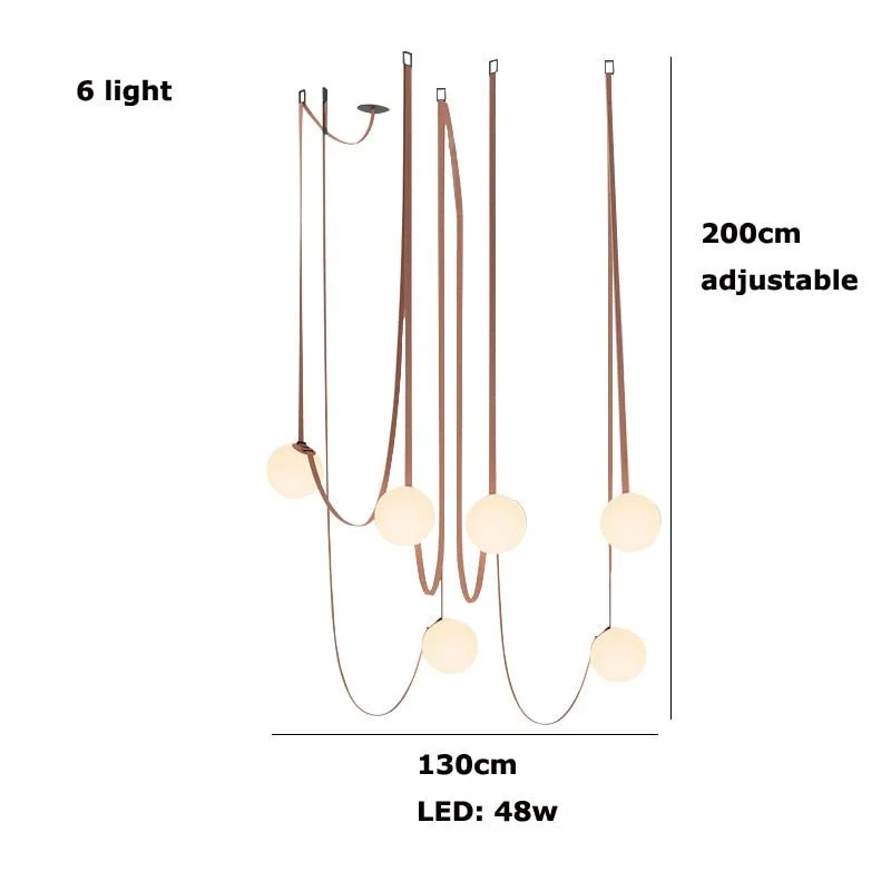 DIY Chandelier Belt Lamp - Creative LED Hanging Light -