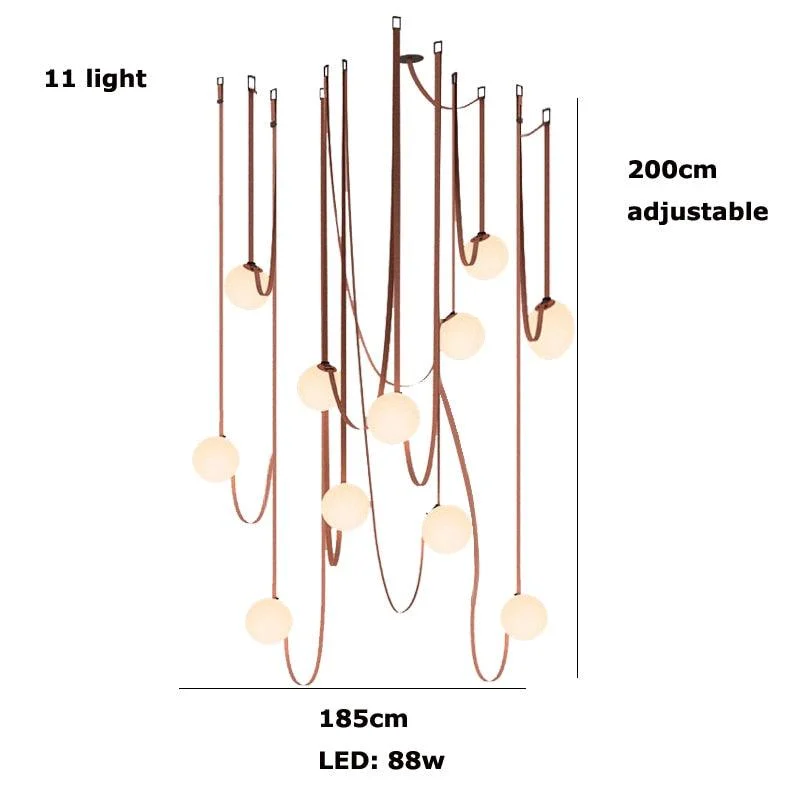 DIY Chandelier Belt Lamp - Creative LED Hanging Light -