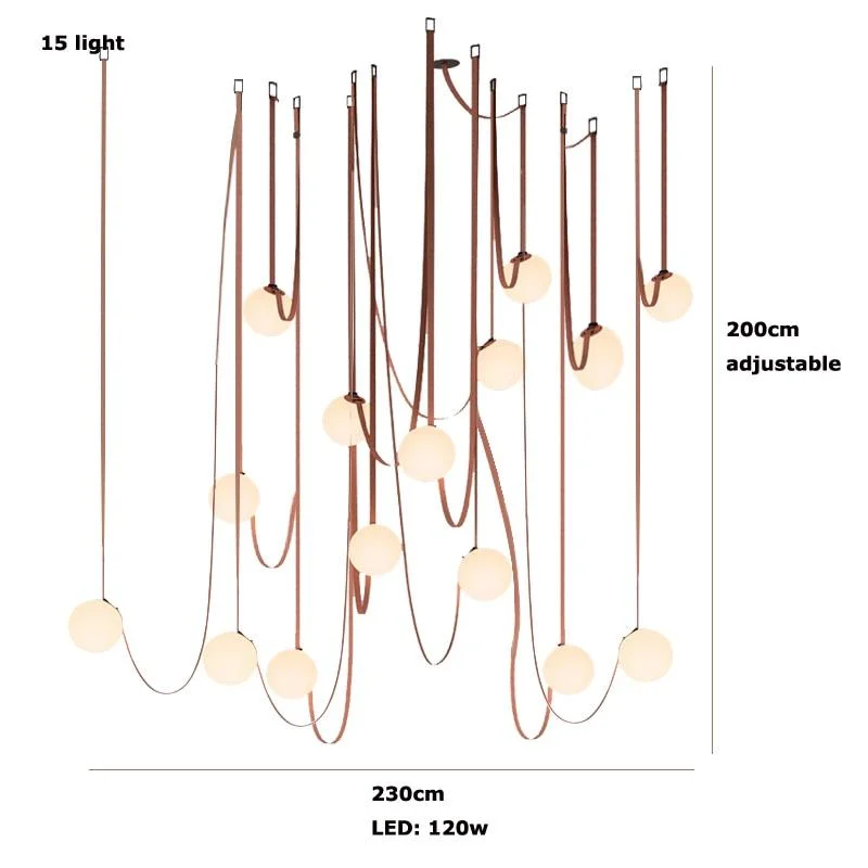 DIY Chandelier Belt Lamp - Creative LED Hanging Light -