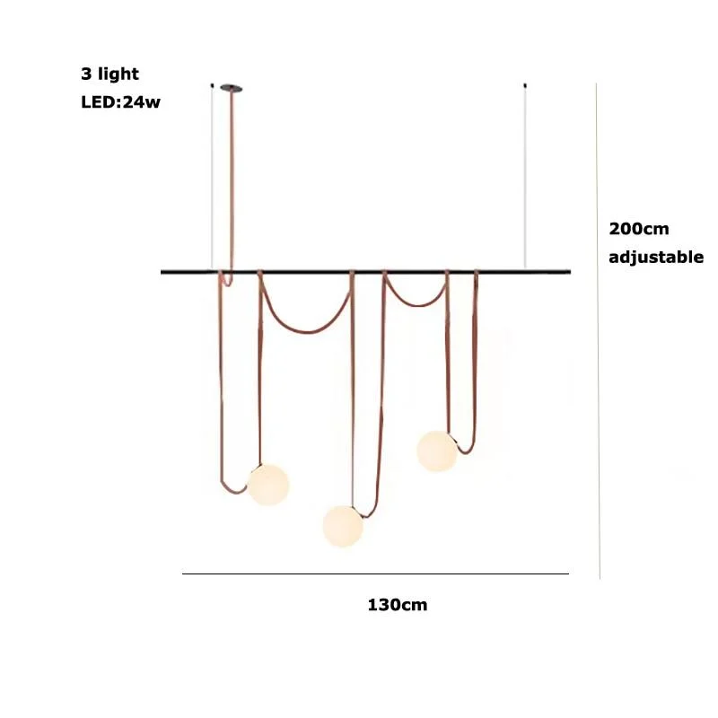 DIY Chandelier Belt Lamp - Creative LED Hanging Light -