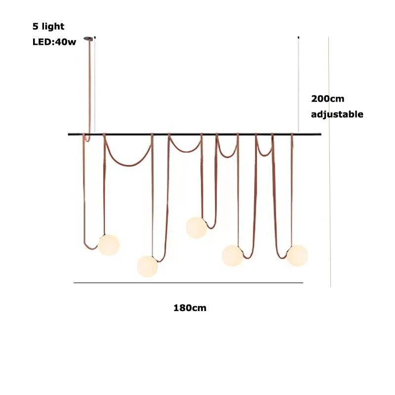 DIY Chandelier Belt Lamp - Creative LED Hanging Light -