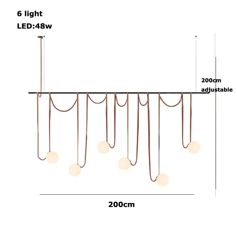 DIY Chandelier Belt Lamp - Creative LED Hanging Light -