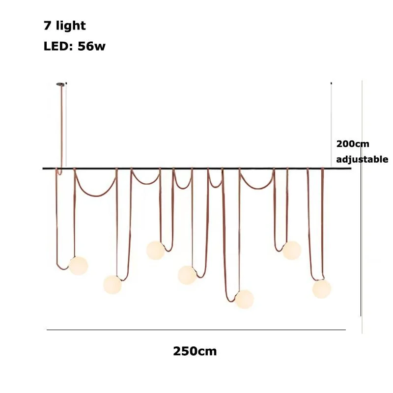 DIY Chandelier Belt Lamp - Creative LED Hanging Light -