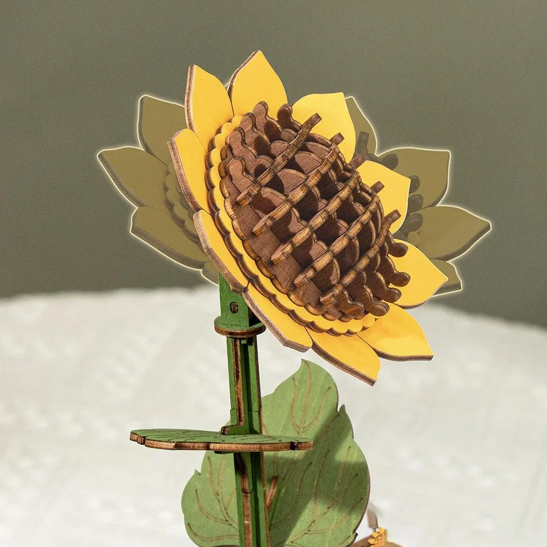 DIY Flower Bouquet Wooden Floral Jigsaw -  - #tag1#