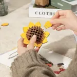 DIY Flower Bouquet Wooden Floral Jigsaw tag1
