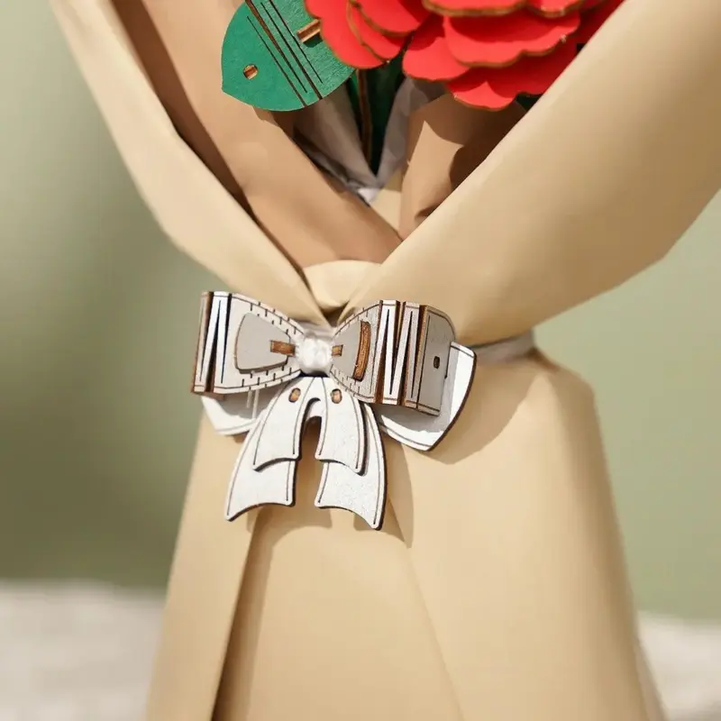 DIY Flower Bouquet Wooden Floral Jigsaw tag1