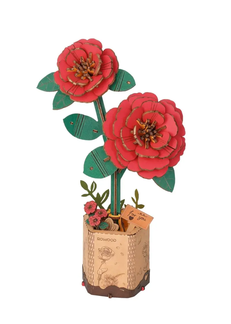 DIY Flower Bouquet Wooden Floral Jigsaw tag1