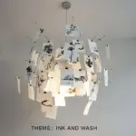 DIY Illumination Ingo Maurer Zettel Chandelier Personalized Lighting