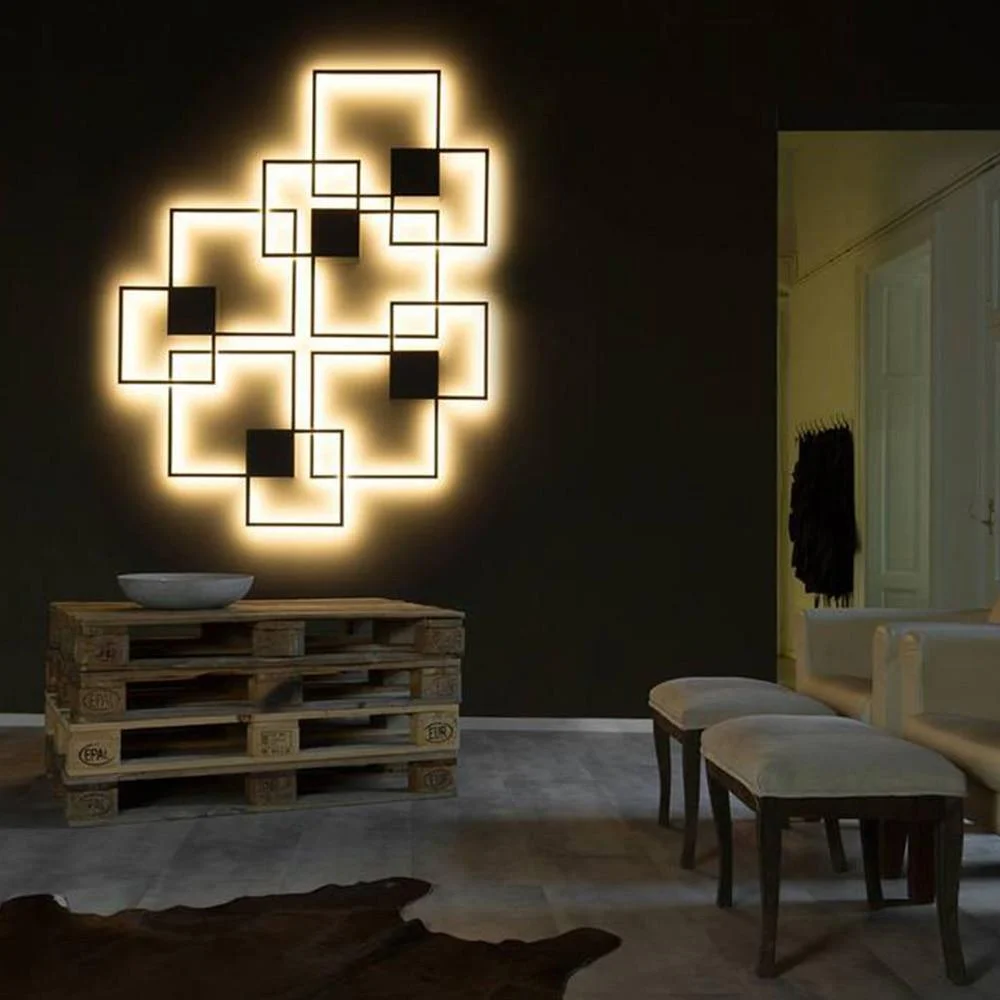 DIY LED Square/Circle Wall Lamp -  - #tag1#