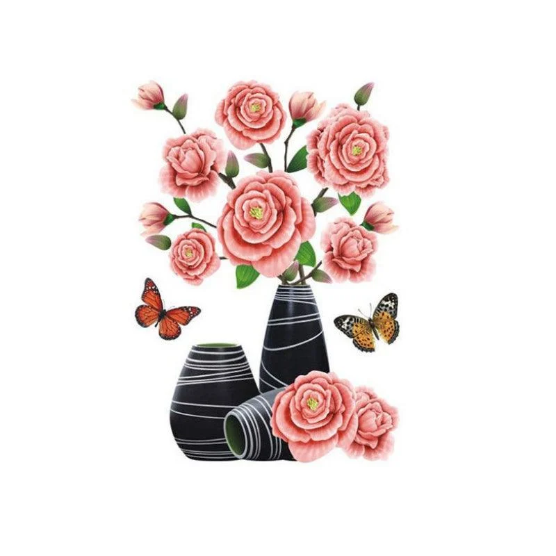 DIY Plant Vase 3D Stereo Stickers Self-Adhesive -  - #tag1#