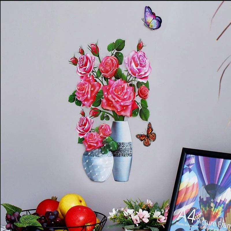 DIY Plant Vase 3D Stereo Stickers Self-Adhesive -  - #tag1#