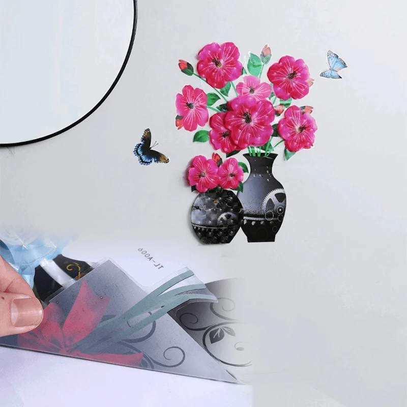 DIY Plant Vase 3D Stereo Stickers Self-Adhesive -  - #tag1#