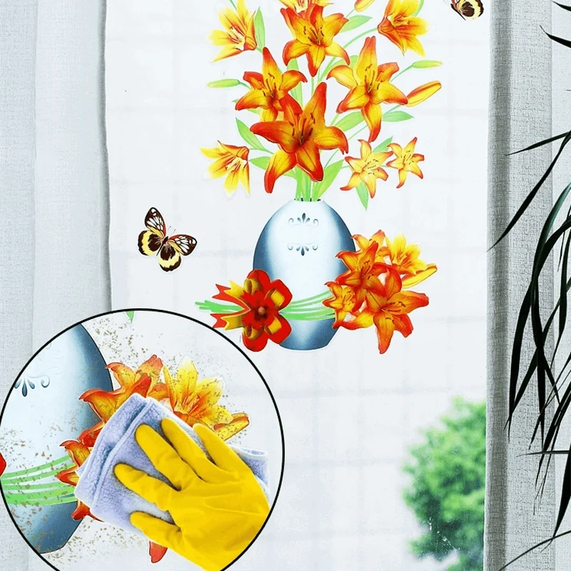 DIY Plant Vase 3D Stereo Stickers Self-Adhesive -  - #tag1#