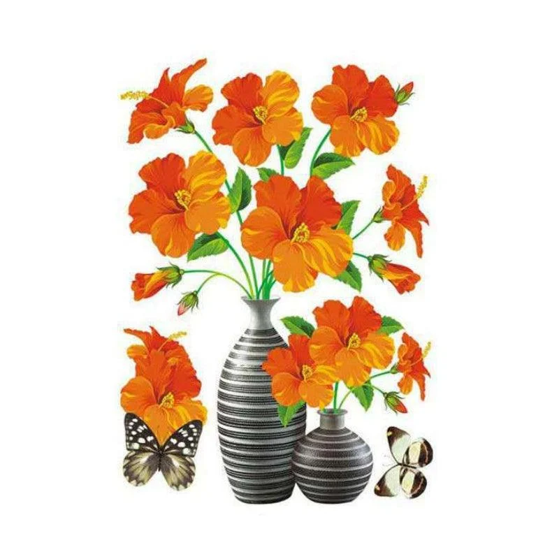 DIY Plant Vase 3D Stereo Stickers Self-Adhesive -  - #tag1#