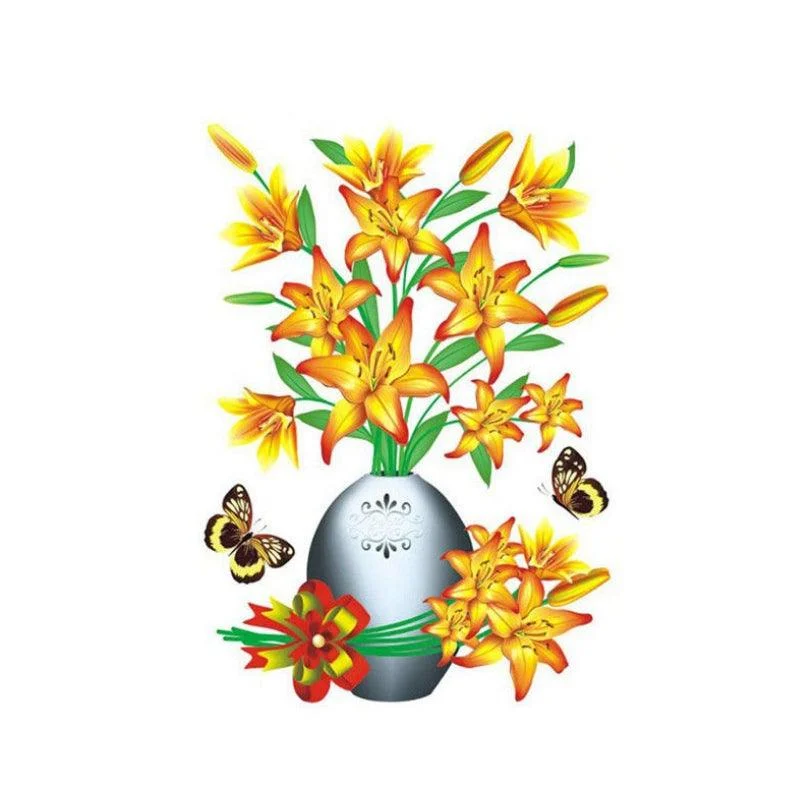 DIY Plant Vase 3D Stereo Stickers Self-Adhesive -  - #tag1#