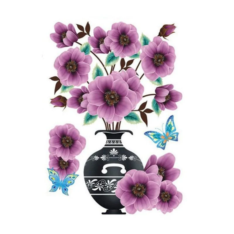 DIY Plant Vase 3D Stereo Stickers Self-Adhesive -  - #tag1#