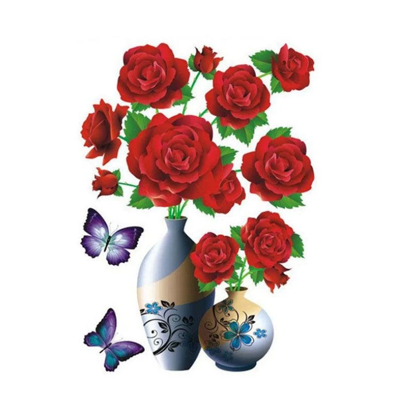 DIY Plant Vase 3D Stereo Stickers Self-Adhesive -  - #tag1#