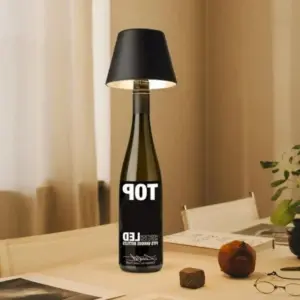 DIY rechargeable wine bottle table lamp head