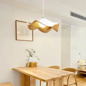 Homeko Wooden Lotus Leaf Pendant Light