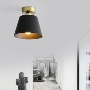Homeko Conical Iron Shade Ceiling Light