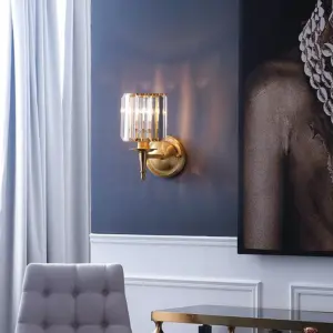 Homeko Clear Crystal Small Wall Lamp