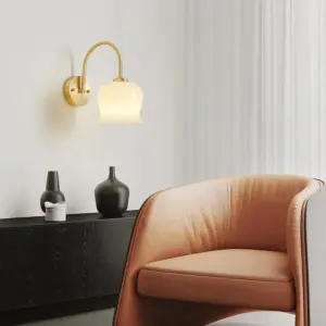 Homeko Flower Shade Glass Wall Light