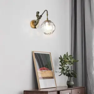 Homeko Lantern Clear Ball Wall Light