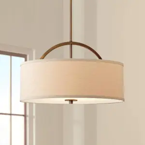 Homeko Fabric White Pendant Light
