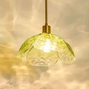 Homeko Flower Shape Glass Rod Pendant Light