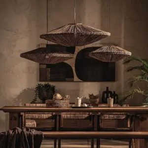 Homeko Rattan Brown Pendant Lights