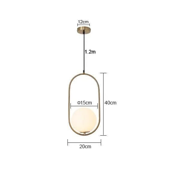 DX Modern Globe Bedroom Restaurant Pendant Light -  - #tag1#