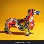 Dachshund Dog Sculptures and Statues Painted Colorful Decoration Decor Crafts