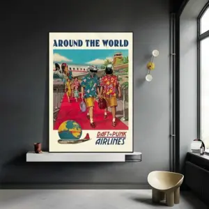 Daft Punk Band 'Around The World' Canvas Poster