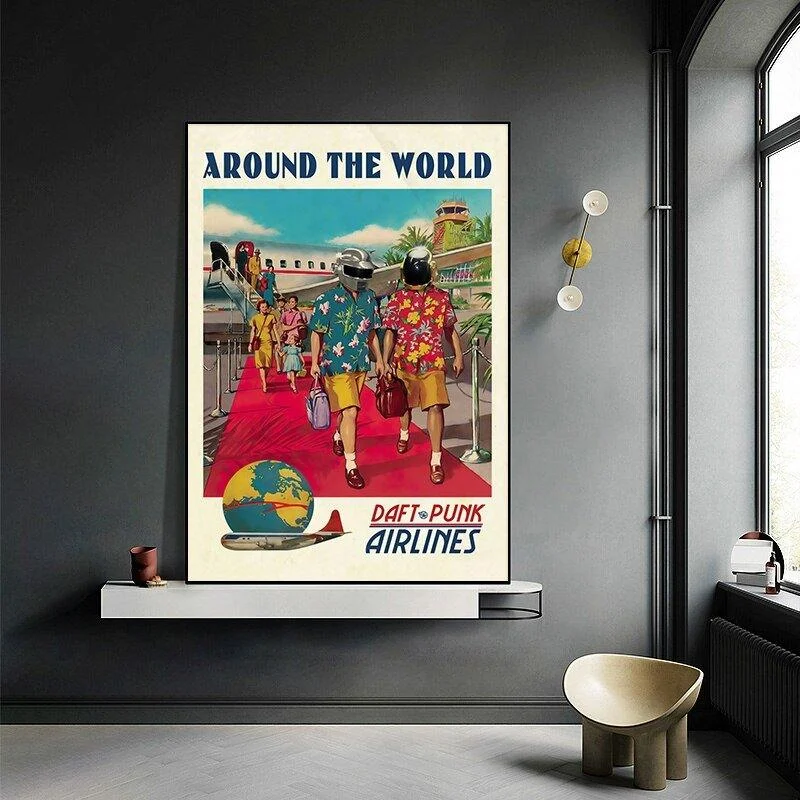 Daft Punk Band 'Around The World' Canvas Poster -  - #tag1#