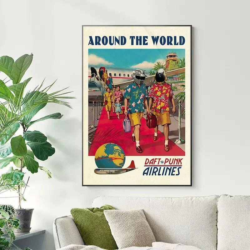 Daft Punk Band 'Around The World' Canvas Poster -  - #tag1#