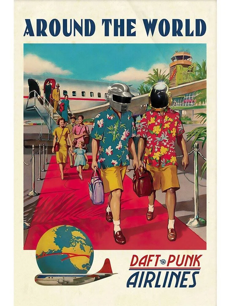 Daft Punk Band 'Around The World' Canvas Poster -  - #tag1#