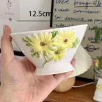 Daisy Dinnerware Set Underglaze Ceramic Plates