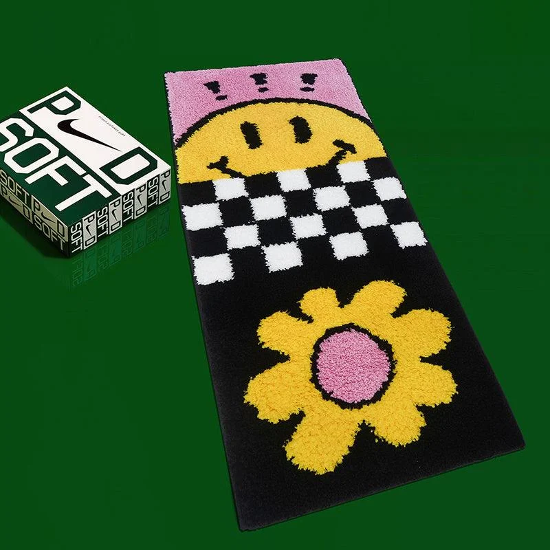 Daisy and Checkered Non-Slip Cuttable Mat -  - #tag1#
