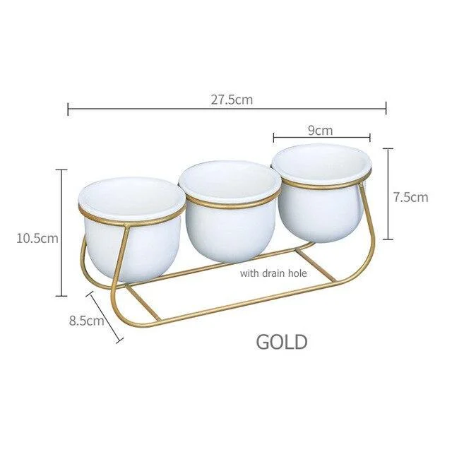 Daja - Modern White Ceramic Flower Pots -  - #tag1#