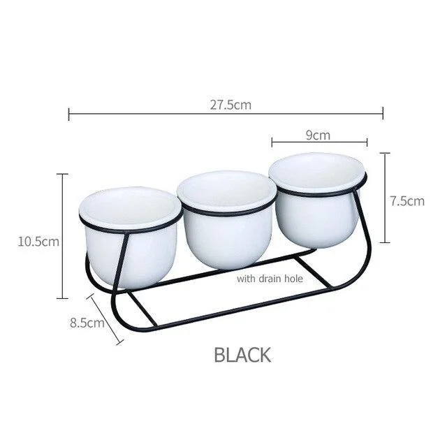 Daja - Modern White Ceramic Flower Pots -  - #tag1#