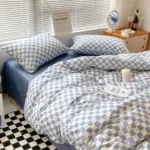 Danish Aesthetic Checkered Pattern Bedding tag1