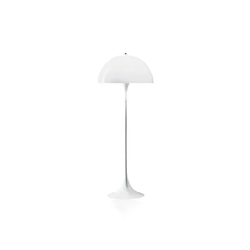 Danish Mid Century Modern White Mushroom Floor Lamp